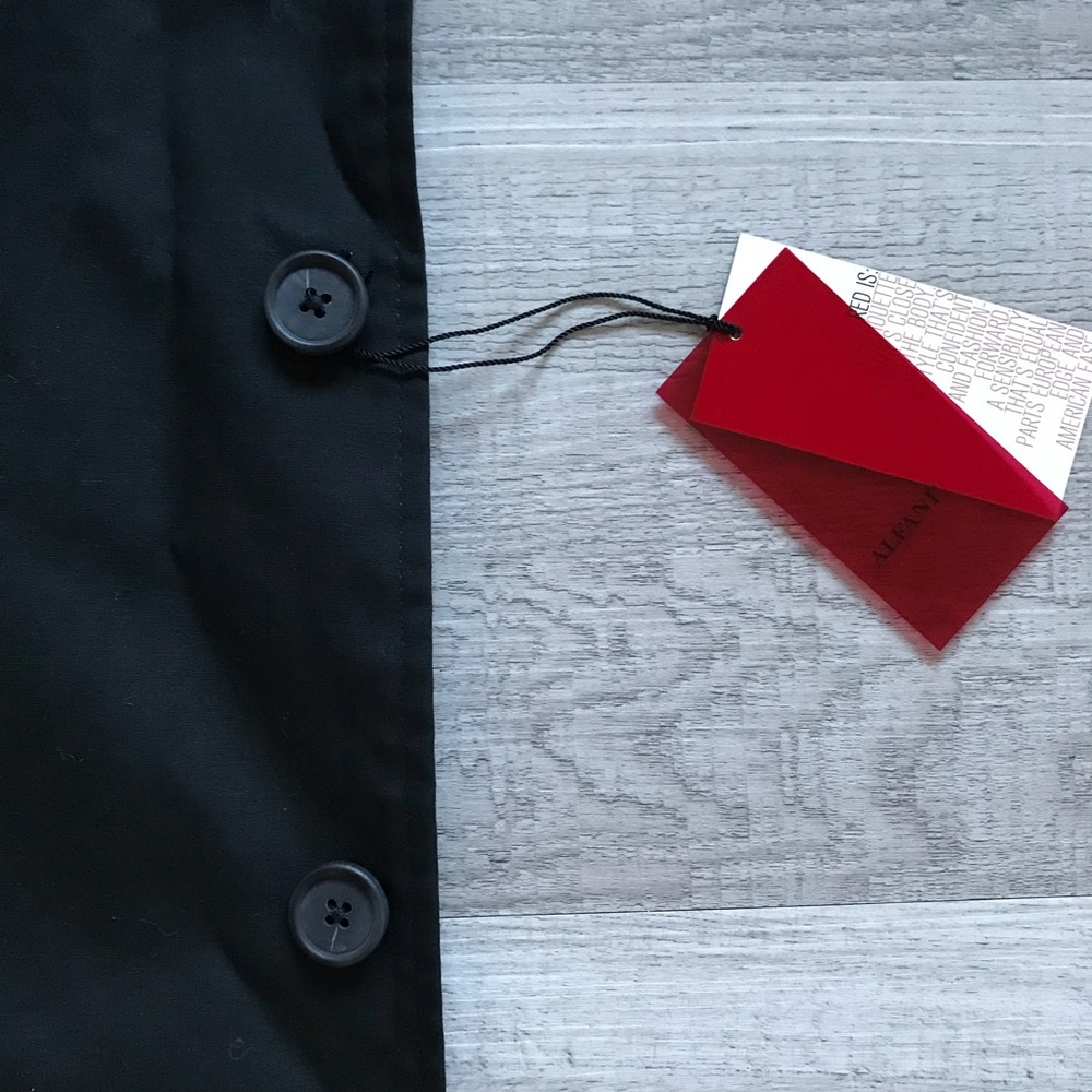 Alfani Black Trench Coat - Picture 5 of 5